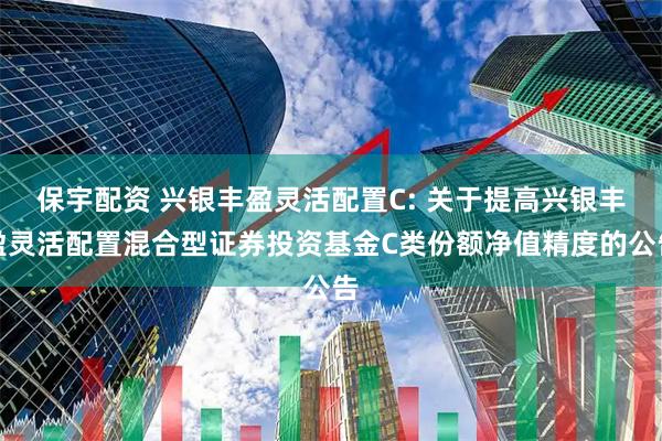 保宇配资 兴银丰盈灵活配置C: 关于提高兴银丰盈灵活配置混合型证券投资基金C类份额净值精度的公告