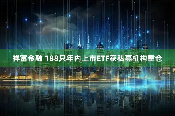 祥富金融 188只年内上市ETF获私募机构重仓